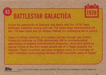 2018 Topps 80th Anniversary Wrapper Art #83 1978 Battlestar Galactica Back