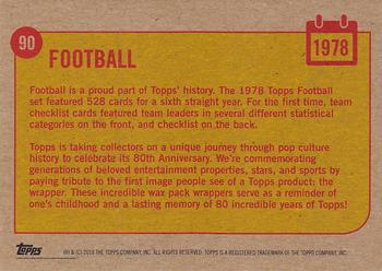 2018 Topps 80th Anniversary Wrapper Art #90 1978 Football Back