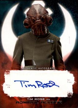 2018 Topps Star Wars The Last Jedi Series 2 - Autographs Red #NNO Tim Rose Front