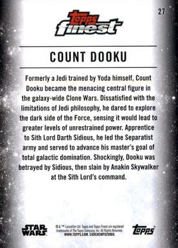 2018 Topps Finest Star Wars #27 Count Dooku Back