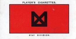1925 Player's Army Corps and Divisional Signs 1914-1918 2nd Series #62 61st (South Midland) Division Front