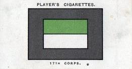 1925 Player's Army Corps and Divisional Signs 1914-1918 2nd Series #68 17th Corps Front