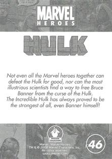 2008 Preziosi Collection Marvel Heroes #46 Hulk Back