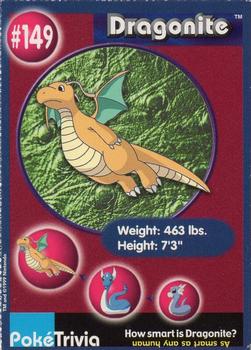 1999 Burger King Pokemon #149 Dragonite Front