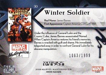2018 Upper Deck Marvel Masterpieces #30 Winter Soldier Back