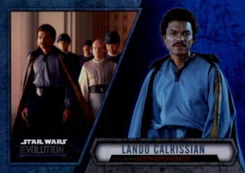 2016 Topps Star Wars Evolution - Blue Lightsaber #63 Lando Calrissian Front