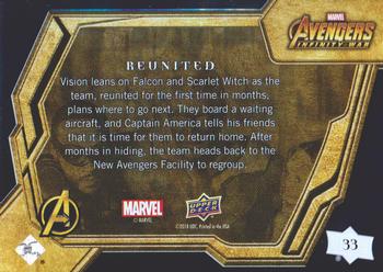 2018 Upper Deck Marvel Avengers Infinity War #33 Reunited Back