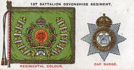 1930 Player's Regimental Standards and Cap Badges #22 1st Bn. Devonshire Regiment Front