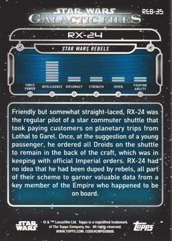 2018 Topps Star Wars: Galactic Files - Orange #REB-35 RX-24 Back