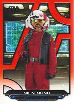 2018 Topps Star Wars: Galactic Files - Orange #TFA-57 Nien Nunb Front