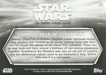 2019 Topps Star Wars Black & White: The Empire Strikes Back #90 Lando's Tour of Cloud City Back