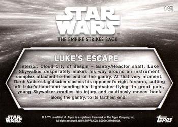 2019 Topps Star Wars Black & White: The Empire Strikes Back #142 Luke's Escape Back