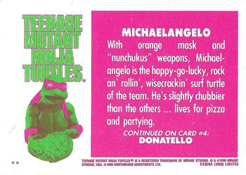 1990 Regina Teenage Mutant Ninja Turtles: The Movie #3 Michaelangelo Back