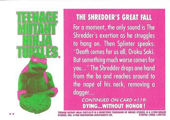 1990 Regina Teenage Mutant Ninja Turtles: The Movie #118 The Shredder’s Great Fall Back