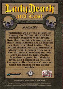 1997 Krome The Cast of Chaos! #7 Malady Back