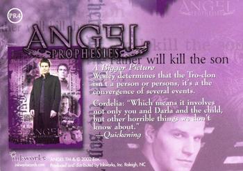 2002 Inkworks Angel Season 3 - Prophesies Unfold Puzzle #PR4 A Bigger Picture Back