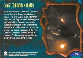 2000 Rittenhouse The Ships of Farscape #FS6 Crais' Command Carrier Back