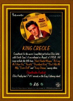 1999 Inkworks Elvis Presley Platinum - Platinum Record Smasher #R6 King Creole Back