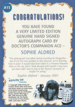 2000 Strictly Ink Doctor Who The Definitive Series 1 - Autographs #A15 Sophie Aldred Back