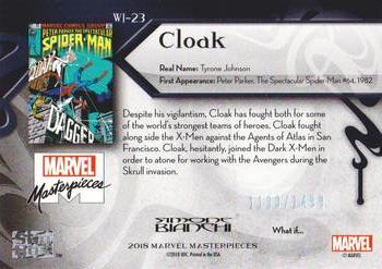 2018 Upper Deck Marvel Masterpieces - What If #WI-23 Cloak Back