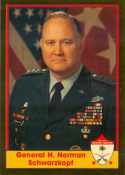 1991 Pacific Operation Desert Shield - Bordered Schwarzkopf Cards #NNO General H. Norman Schwarzkopf Front