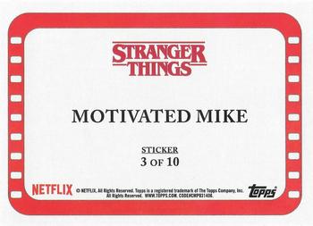 2018 Topps Stranger Things - Scenes Stickers #3 Motivated Mike Back