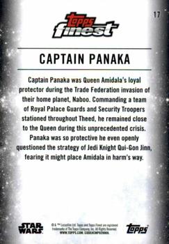 2018 Topps Finest Star Wars - Refractor #17 Captain Panaka Back