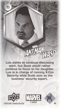 2018 Upper Deck Marvel Ant-Man and the Wasp - Minis #T3 Luis Back