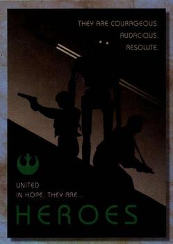 2018 Topps Star Wars Galaxy Series 8 - Rogue One Propaganda #RP-8 Heroes Front