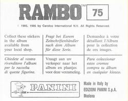 1986 Panini Rambo Stickers #75 Sticker 75 Back