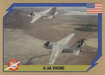 1991 America's Major Players Desert Storm Weapon Profiles #54 S-3A Viking Front