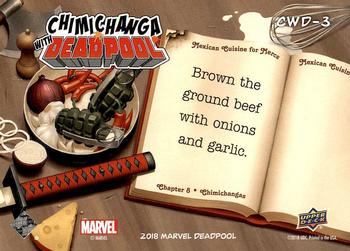 2019 Upper Deck Marvel Deadpool - Chimichangas with Deadpool #CWD-3 Step 3 Back