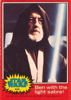 1977 Topps Star Wars (UK) #44A Ben with the light sabre! Front