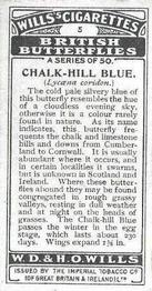 1927 Wills's British Butterflies #5 Chalk-Hill Blue Back
