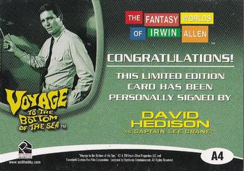 2004 Rittenhouse Fantasy Worlds of Irwin Allen - Autographs #A4 David Hedison Back
