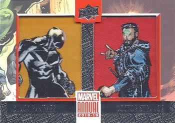 2018-19 Upper Deck Marvel Annual - Manufactured Patch Dual #PD8 Doctor Strange / Black Panther Front