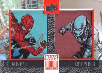 2018-19 Upper Deck Marvel Annual - Manufactured Patch Dual #PD21 Anti-Venom / Spider-Man Front