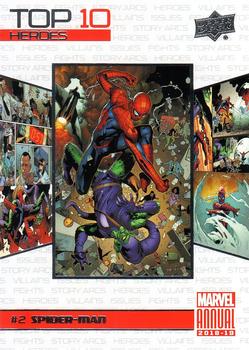 2018-19 Upper Deck Marvel Annual - Top 10 Heroes #TH2 Spider-Man Front