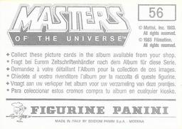 1983 Panini Masters of the Universe Stickers #56 Sticker 56 Back
