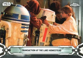 2019 Topps Chrome Star Wars Legacy #79 Transaction at the Lars Homestead Front