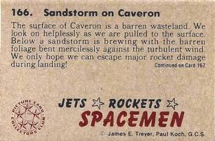 1980 Trever & Koch Jets, Rockets, Spacemen #166 Sandstorm on Caveron Back