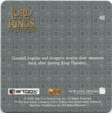 2002 Artbox Lord of the Rings: The Two Towers Action Flipz #48 Gandalf Back