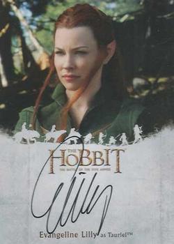 2015 Cryptozoic The Hobbit: Battle of the Five Armies - Autographs #EL Evangeline Lilly as Tauriel Front