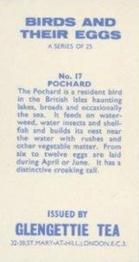 1970 Glengettie Tea Birds and Their Eggs #17 Pochard Back
