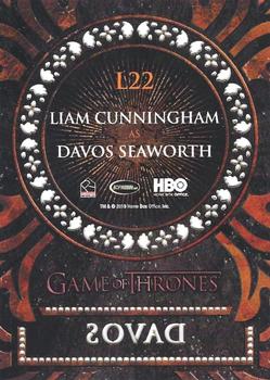 2019 Rittenhouse Game of Thrones Inflexions - Laser Cut #L22 Davos Back