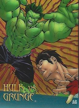 1997 Fleer/SkyBox Marvel vs. Wildstorm - Clearchrome #A6 Hulk vs Grunge Front