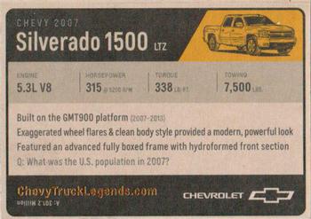 2018 Chevy Truck Legends #NNO 2007 Silverado 1500 Back
