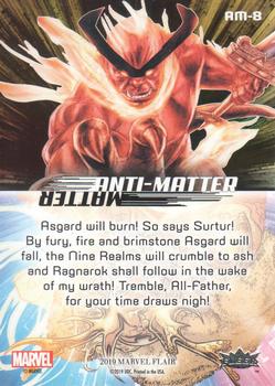 2019 Flair Marvel - Anti-Matter #AM-8 Surtur Back