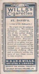 1907 Wills's Arms of the Bishopric #15 St. David's Back