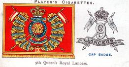 1924 Player's Drum Banners & Cap Badges #14 9th Queen's Royal Lancers Front